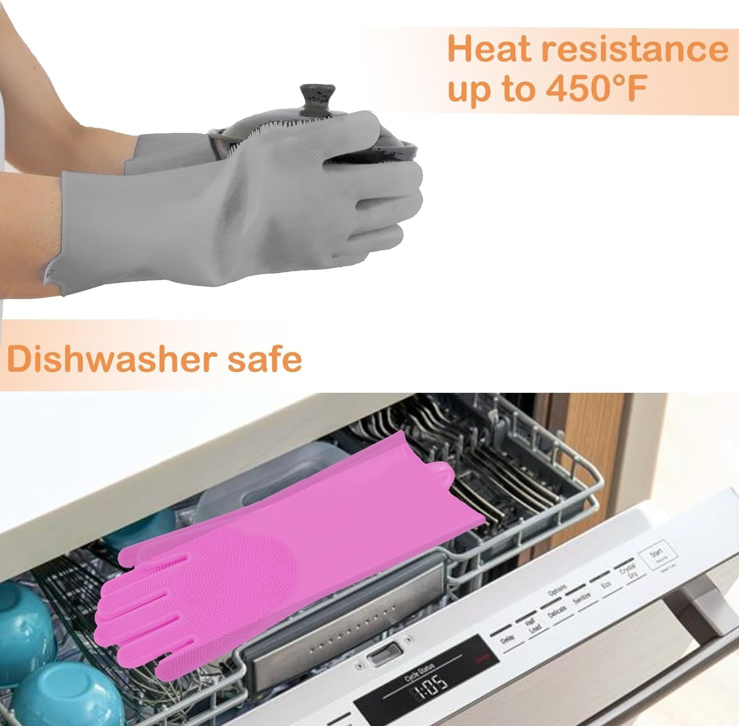 Durable Pet Bathing Gloves