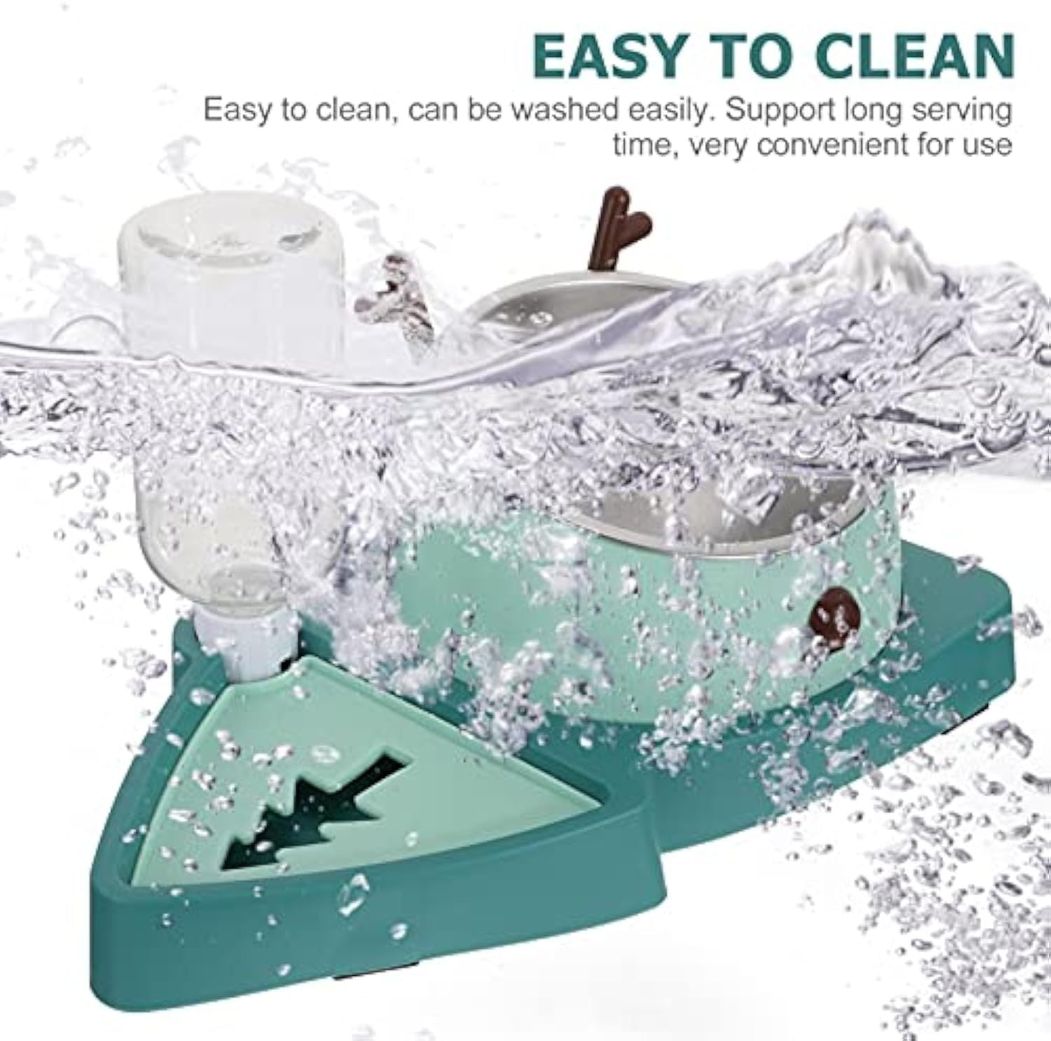 Pet Detachable Water Tray Feeding Bowl