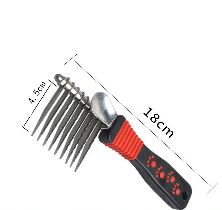 Pet dog hair removal comb