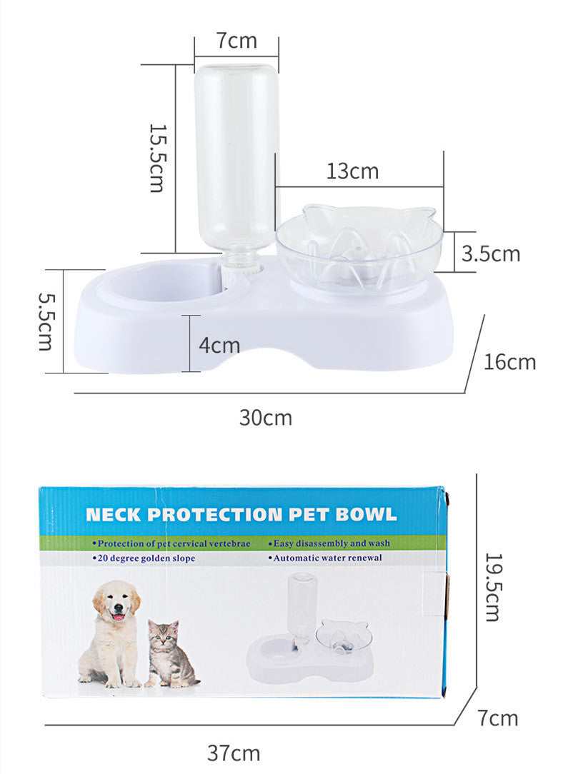Transparent plastic feeding drinking bowl