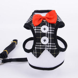 Bow evening dress pet Harness