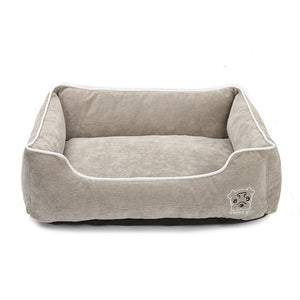 Calming Bolster Dog Bed - Orthopedic Corduroy Pet Sofa with Removable Washable Cover - Anti-Anxiety Lounger for Small, Medium & Large Dogs