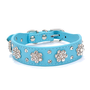 Pet Rhinestone Plum Collar