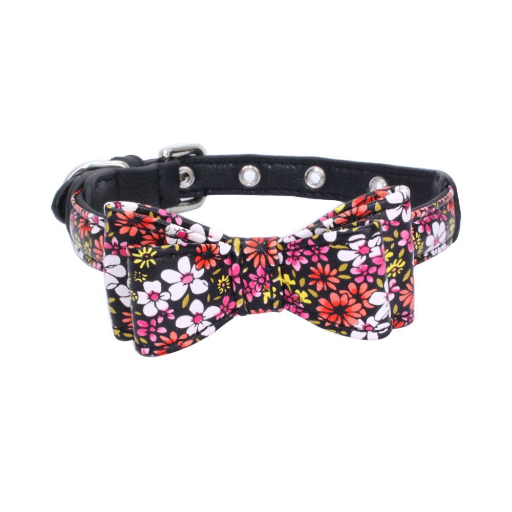 Pet leather collar