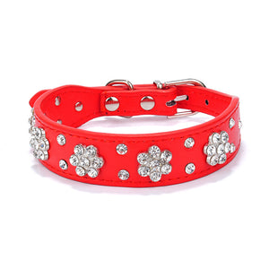 Pet Rhinestone Plum Collar