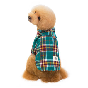 Pet Leisure Plaid Shirt