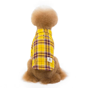 Pet Leisure Plaid Shirt