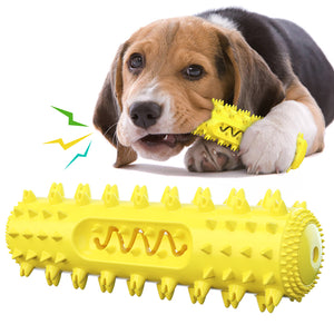 Durable Dog Teething Stick, Squeaky Chew Toy And Toothbrush