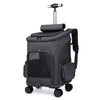 2-in-1 Pet Travel Carrier: Backpack & Rolling Trolley Bag
