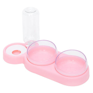 2-in-1 Pet Feeder Double Food Bowl with Automatic Water Fountain
