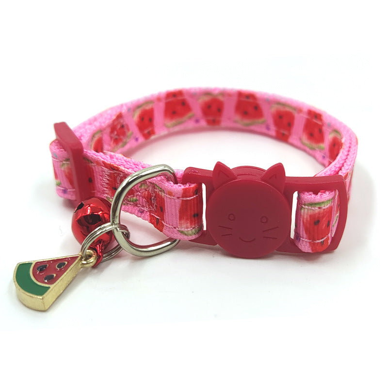 Pet Cat Print Bell Collar