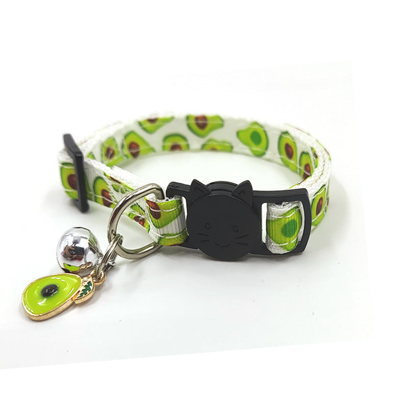 Pet Cat Print Bell Collar