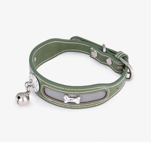 Reflective Bone Mark Dog Collar