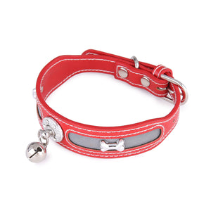 Reflective Bone Mark Dog Collar