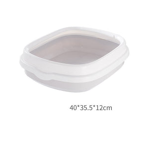 Large Anti-Splash Cat Litter Box with Detachable Shield