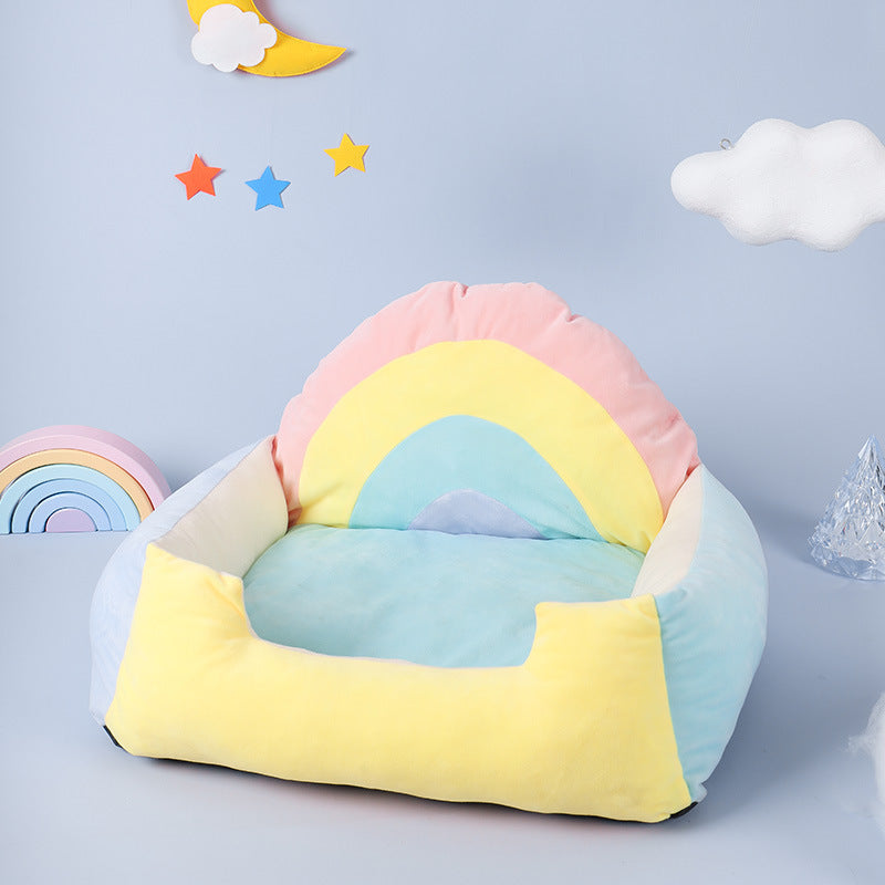 Rainbow Soft Cat Bed