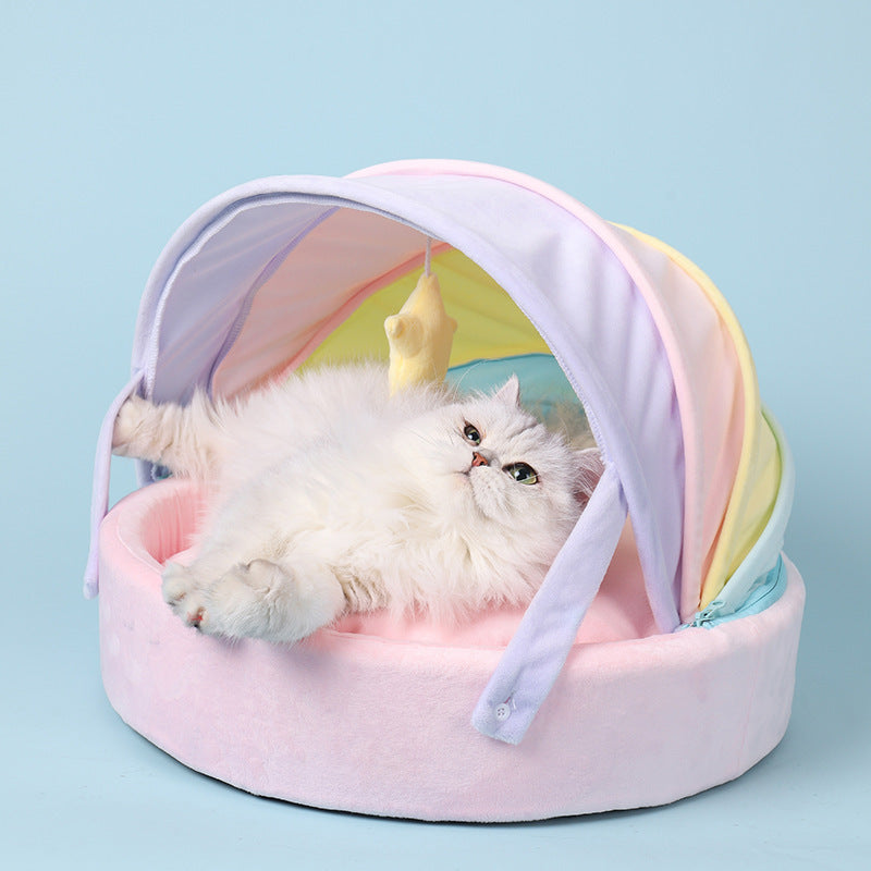 Rainbow Soft Cat Bed
