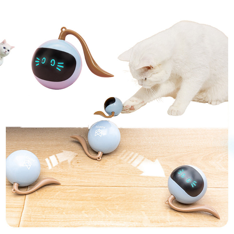 Interactive Smart Automatic Rotating LED Toy Ball For Cats And Dogs