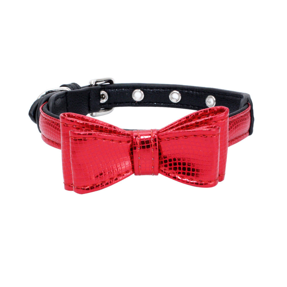 Pet leather collar