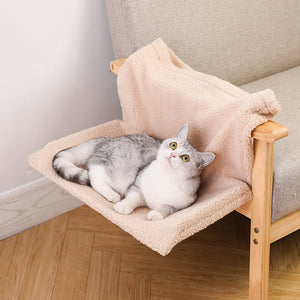 Hanging  Plush L-shaped Cat Hammock