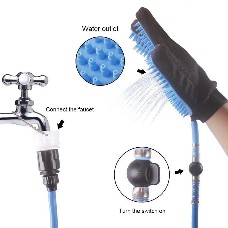 Handheld Pet Shower Sprayer for Bathing & Grooming