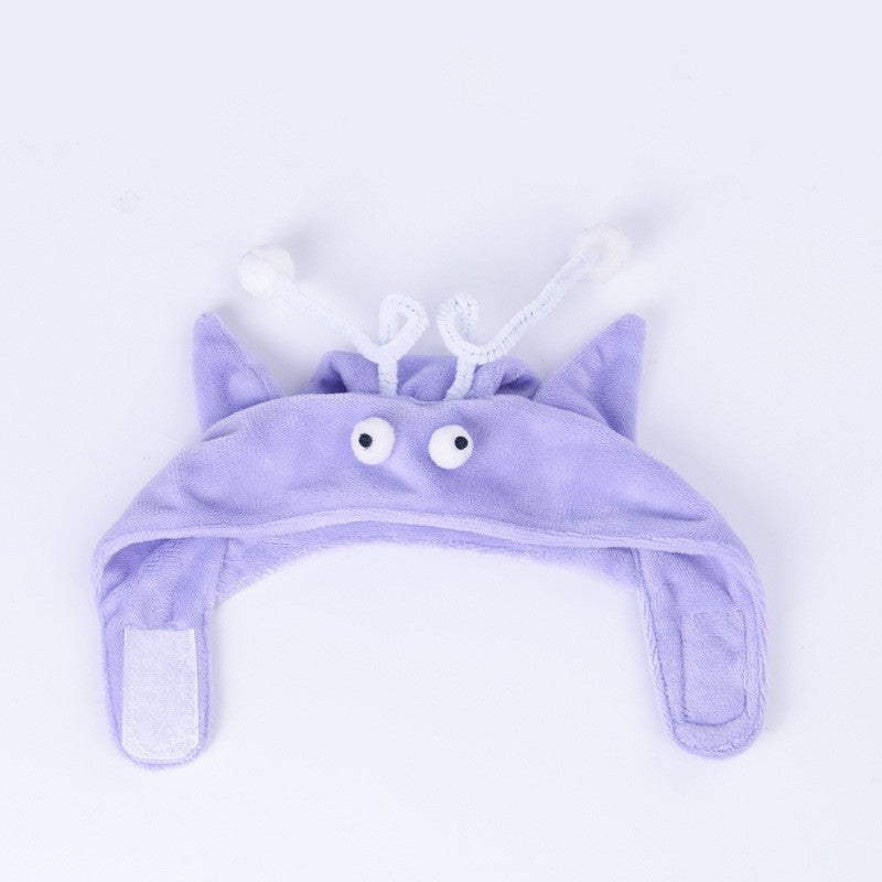 Head Wearing Feather Cat Stick Toy