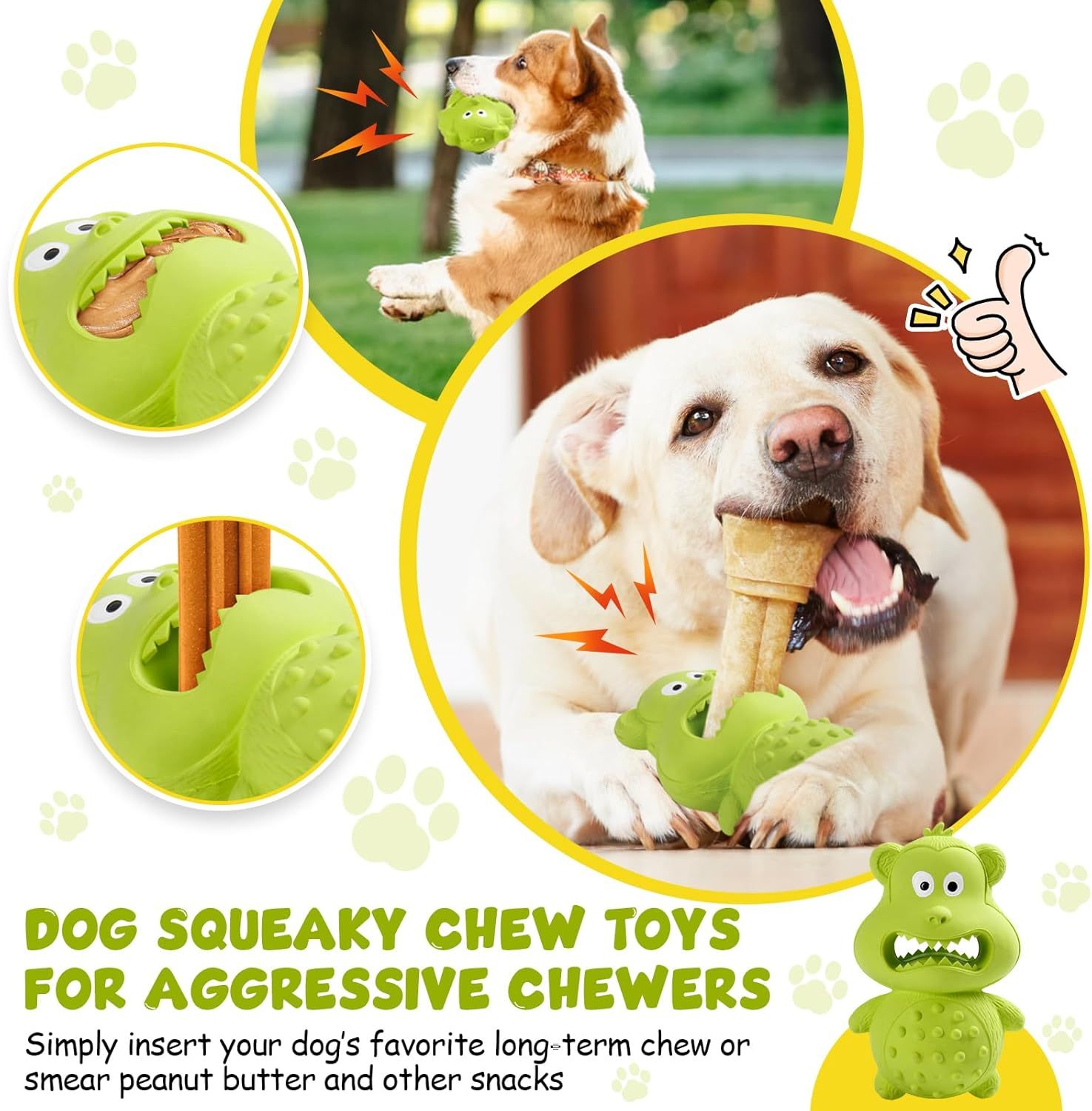 Dog Rubber Squeaky Toy