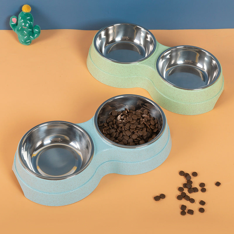 Stainless Steel Double Pet Bowls For Feeding