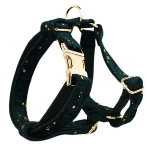 Pet Dog Fabric Velvet Harness Leash