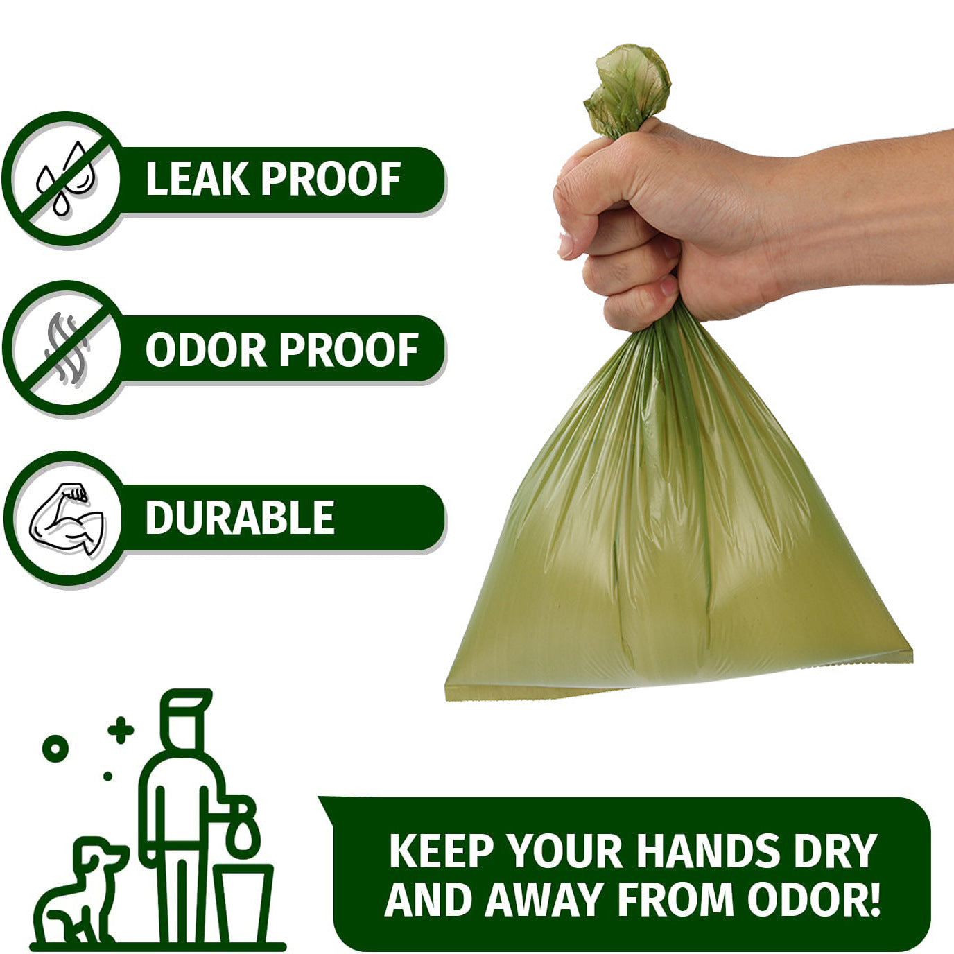 Extra Thick Leak-Proof Strong Dog Poop Bags