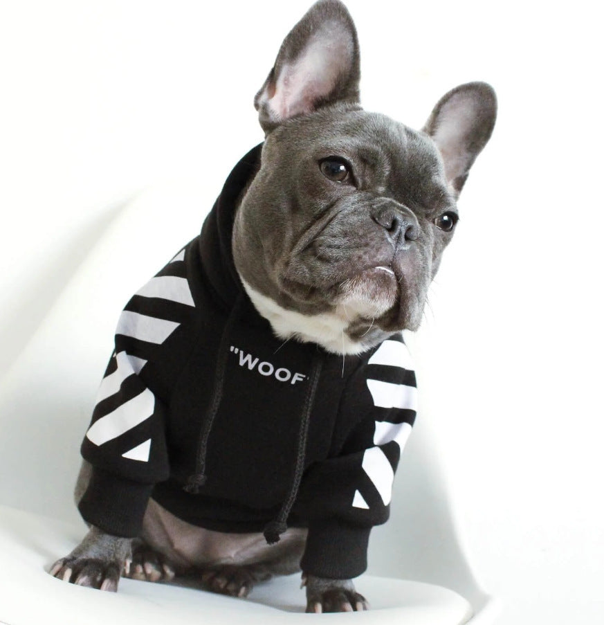 Pet fashion three-stripe dog sweater