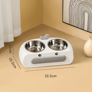Duck Design Pet Double Bowl