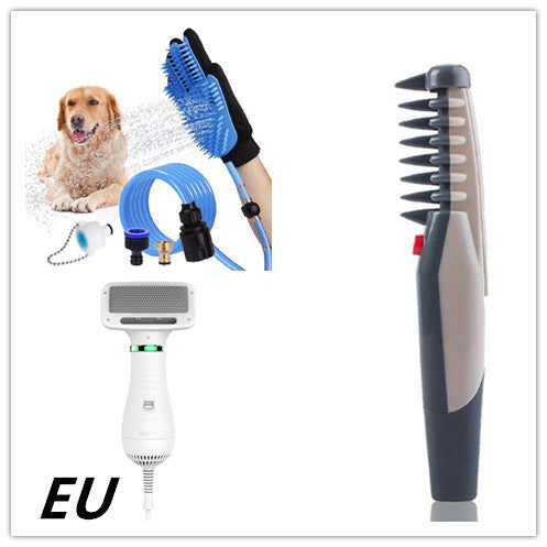 Pet hair dryer brush