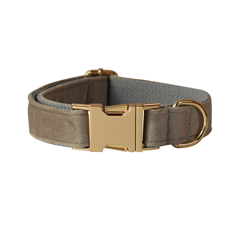 Dog Flannel Gold Buckle Harness