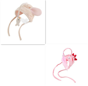 Head Wearing Feather Cat Stick Toy