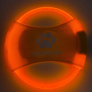 Glow in the Dark Pet Frisbee - Interactive Light-Up Toy for Outdoor Games