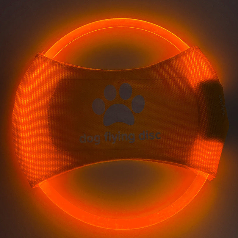 Glow in the Dark Pet Frisbee - Interactive Light-Up Toy for Outdoor Games