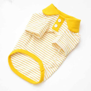 Pet color striped polo shirt