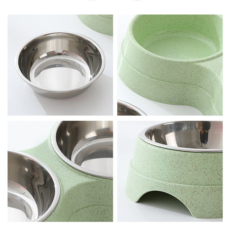 Stainless Steel Double Pet Bowls For Feeding