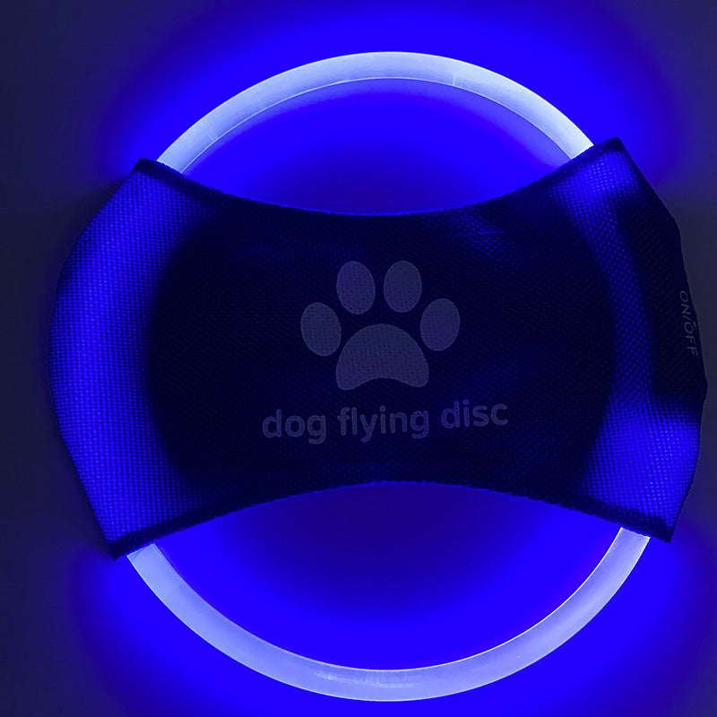 Glow in the Dark Pet Frisbee - Interactive Light-Up Toy for Outdoor Games