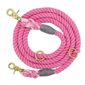 Multi-color cotton pet long leash