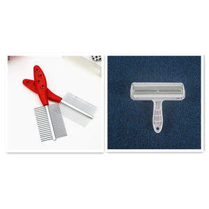 Pet double-row grooming comb