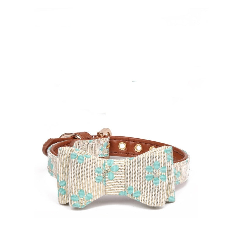 Pattern Dog Bow Collar