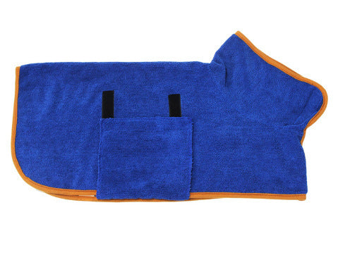 Quick-Dry Dog Towel Robe With Ultra-Absorbent Microfiber
