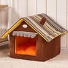 Removable Cover Striped Mat Dog House