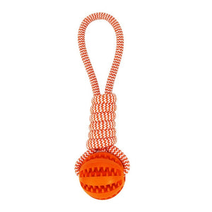 Dog Hemp Rope Rubber Leaking Ball Toy