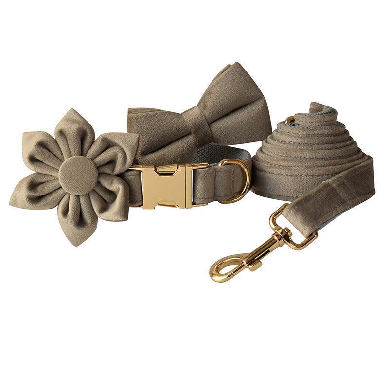 Dog Flannel Gold Buckle Harness