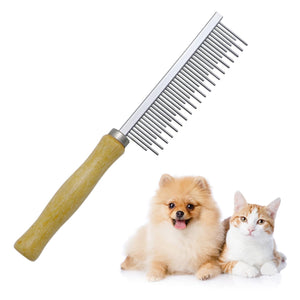 Pet Wooden Handle Grooming Comb