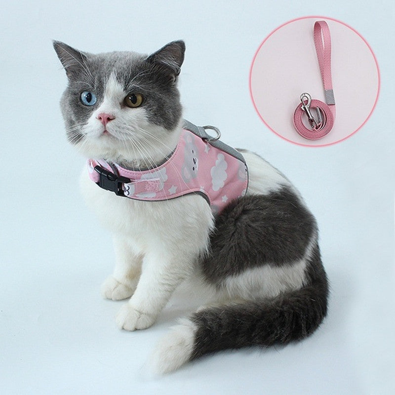 Reflective anti-stroke cat walking rope