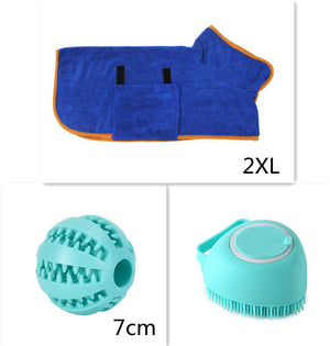 Silicone Pet Bath & Massage Brush With Shampoo Dispensing Grooming Tool